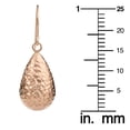 thumbnail image 2 of KoolJewelry 10k Gold Diamond-cut Pear Drop Earrings, 2 of 4