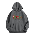 thumbnail image 5 of Christmas Sweatshirt Womens Long Sleeve Merry Christmas Sweatshirt Retro Fall Winter Pullover Dark Gray Small, 5 of 5