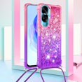 thumbnail image 2 of Funda para Honor 90 Lite 5G Brillantina Líquida Divertida Reluciente y con Cristales en Movimiento Cuerpo Cruzado con Cordón Ajustable, 2 of 5