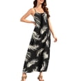 thumbnail image 4 of Lcziwo Womens Spaghetti Strap Backless Dress Tie Back Solid Loose Cami Dress Flowy Summer Beach Lounge Maxi Sundress Black,L, 4 of 8