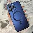 thumbnail image 4 of Magnetic case for iPhone 11 Pro Max Phone Case for Women, Matte Luxury Soft Metallic Luster Design and Camera Lens Protector, Compatible with Magsafe Case for iPhone 11 Pro Max 6.5"-Dark Blue, 4 of 7