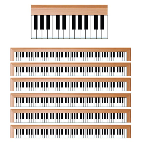 Hygloss Piano Border, 72 Pieces