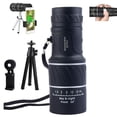 thumbnail image 1 of 16X HD Monocular Telescope with Phone Adapter, 8000M Long-Distance Waterproof Fogproof BAK4 Prism FMC Optics for Bird Watching, Hunting, Camping, Travel, 1 of 8