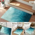 thumbnail image 5 of Blue Teal Ombre Entryway Rug 2'x3'&nbsp; Non Slip Front Door Mats, Coastal Beach Modern Abstract Art Entrance Rugs Indoor Outdoor Carpet, Washable Floor Mats Small Area Rug for Bedroom Kitchen, 5 of 8