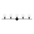 thumbnail image 3 of Gene 5 light Black and Clear glass Wall sconce, 3 of 3
