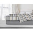 thumbnail image 1 of Safdie & Co. Premium Ultra Soft Bedding Striped Sheet Set 4PC Queen Charcoal, 1 of 1