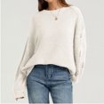 thumbnail image 6 of Edvintorg Womens Sweater Crew Neck Long Sleeve Casual Pullover Knit Sweaters Fall Winter Womens Fashion Beige S, 6 of 6