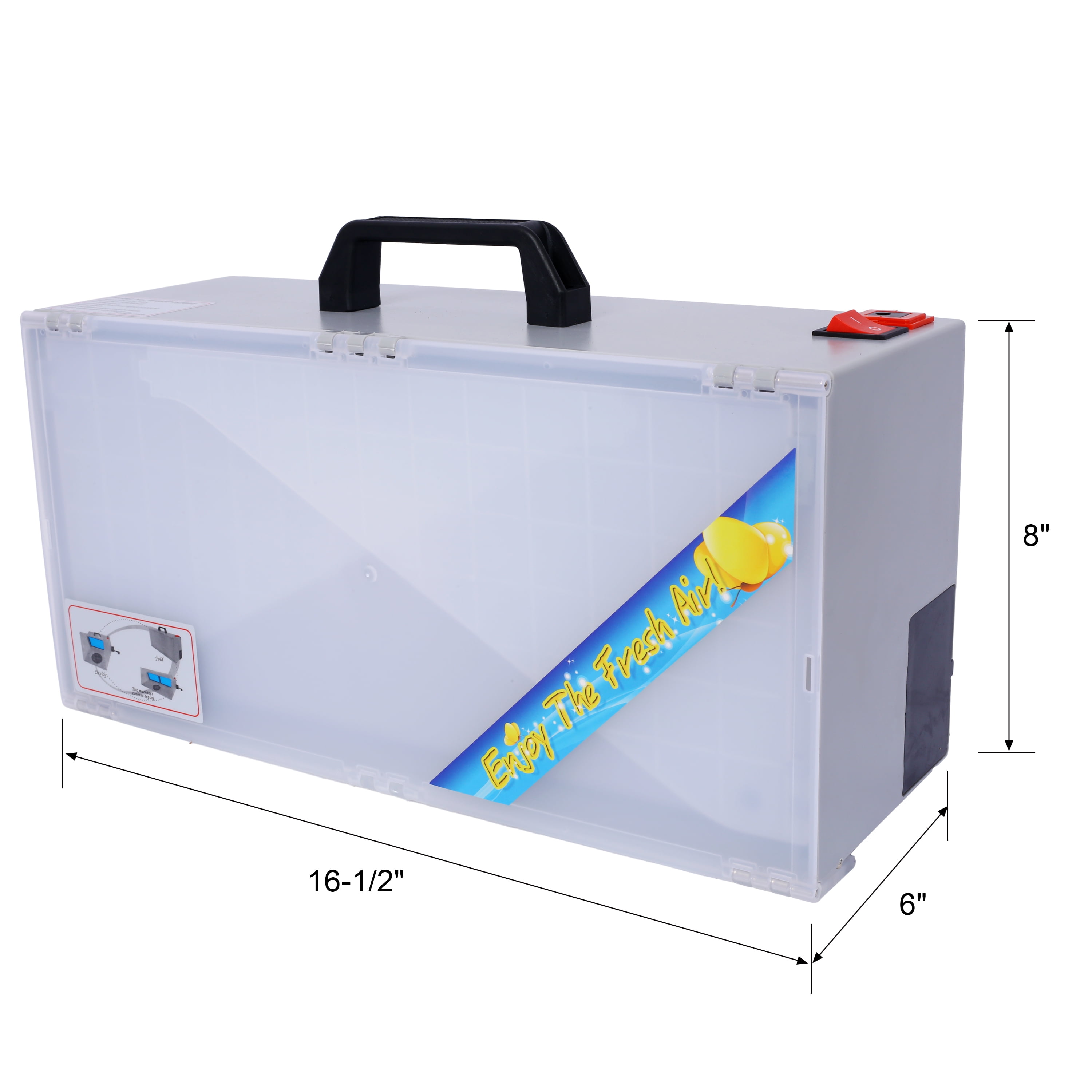 Airbrush Spray Booth with 3 LED Lights 4 Holders for Crafts Cakes