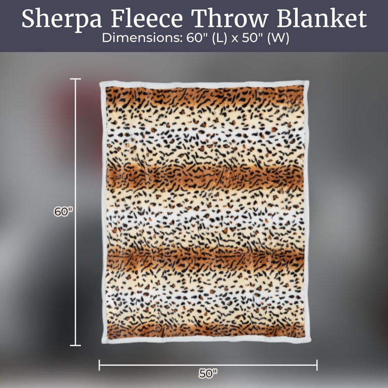 Lavish Home Tiger Print Fleece Throw Blanket 50x60 photo 3