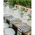 thumbnail image 4 of Cloth Napkins Summer Rustic Eucalyptus Leaf Washable Soft Kitchen Dinner Napkin Set of 4,Black White Buffalo Plaid Reusable Cocktail Napkins for Wedding Holiday Party Event,20x20In, 4 of 7