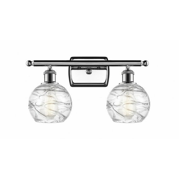 Innovations 516-2W-PC-G1213-6-LED Small Deco Swirl 2 Light Bath Vanity Light part of the Ballston Collection, Polished Chrome