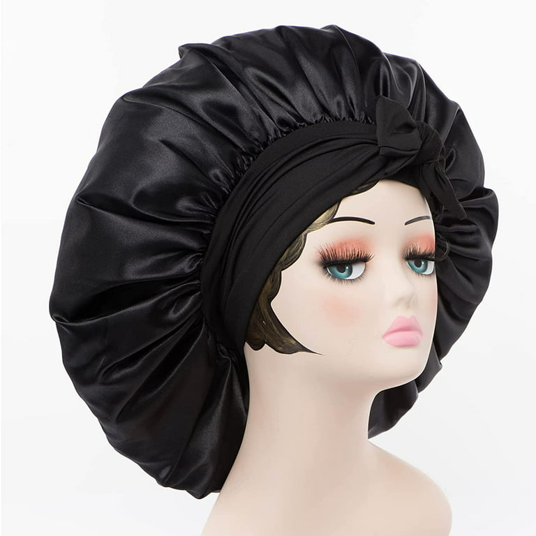 CurlMix Satin Bonnet 2-in-1 Reversible with Adjustable Drawstring
