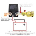 thumbnail image 3 of Remote Battery Disconnect Switch, Dc 12v Car Cut Off Switch, Anti-theft, Main Circuit Breaker With Remote Control Copper Terminal For Car (12v200a), 3 of 5