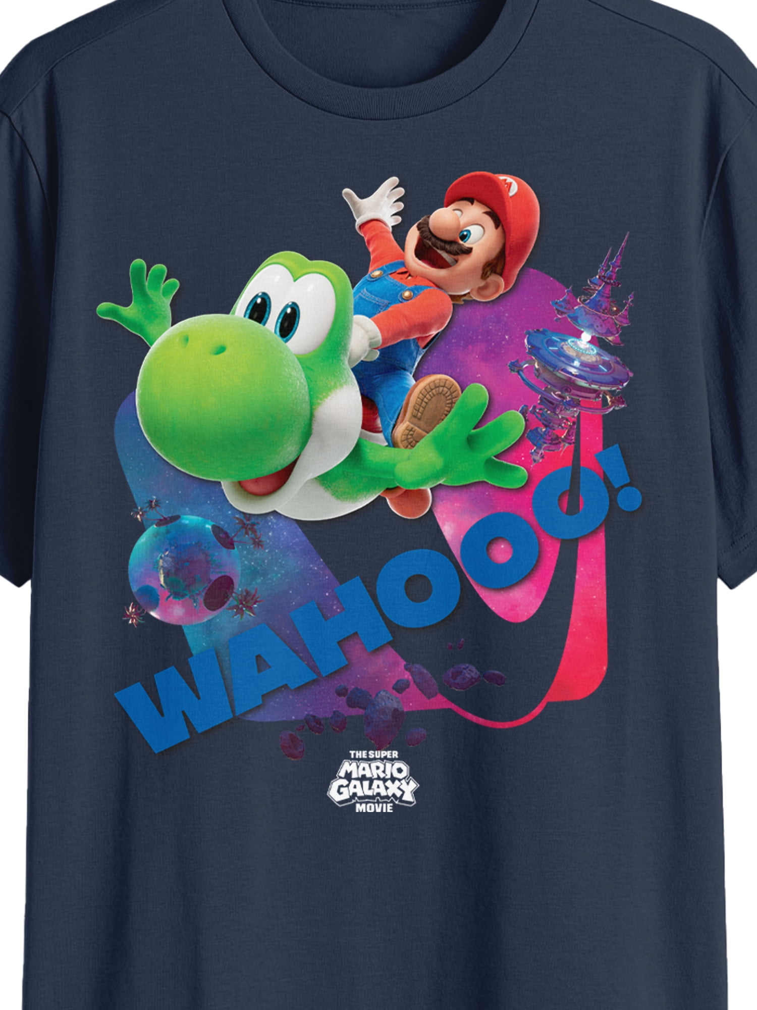 Super Mario Galaxy, Men's & Big Men's Graphic Tee, Wahooo, Sizes S-3XL
