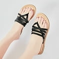 thumbnail image 6 of Ataiwee Women's Flat Slide Sandals, Fashion Strappy Braided Slip On Flat Summer Shoes., 6 of 6