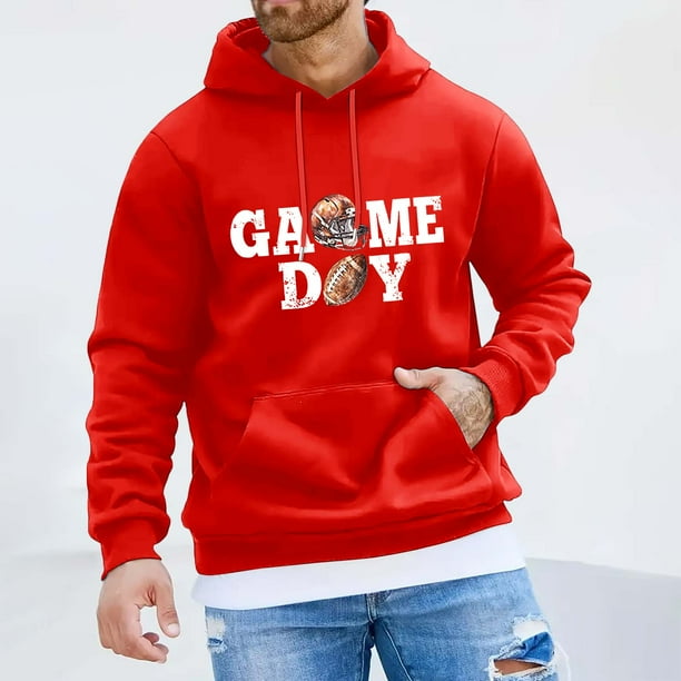 WILLBEST Sudaderas para Hombre, Sudadera con Capucha y Cordón con Estampado De Rugby para Hombre, Sudadera Informal Holgada y Cómoda para Negocios Chica