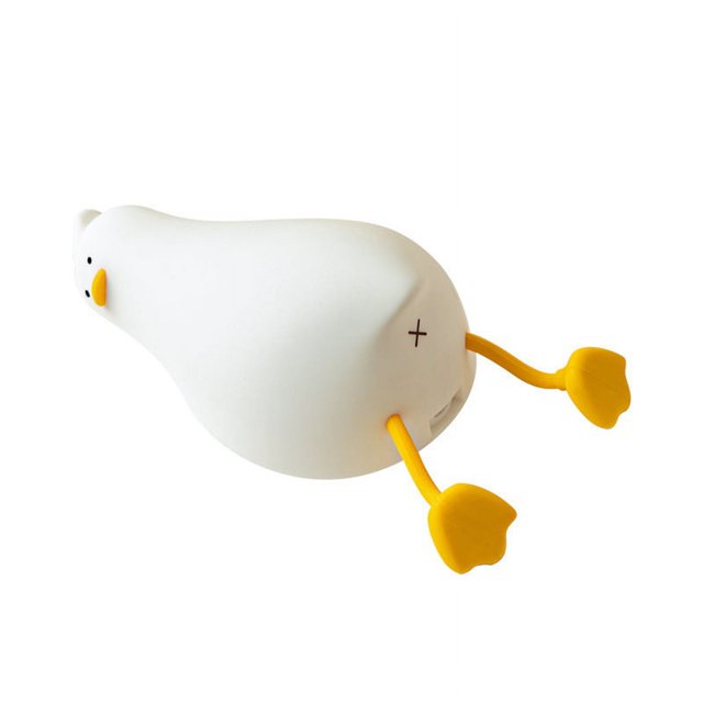 Luz nocturna, lámpara LED de pato blando, lindo pato brillante, luz nocturna de pato plano tumbado, lámpara de noche de silicona regulable, luz táctil para decoración de habitación de niñas lactantes brillar Electrónica