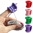 thumbnail image 2 of Hioecau Finger Crochet Guide 3D Printed Yarn Guide Finger Holder Plastic Thread Guide Crochet Helper for Crocheters Knitters, 2 of 8