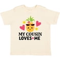 thumbnail image 3 of Inktastic My Cousin Loves Me Pineapple Girls Toddler T-Shirt, 3 of 5