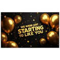 thumbnail image 3 of Black Background Banner with Golden Balloons Stars and Ribbons We Just Starting to Like You Party Decorations Backdrop for Celebrations Events Gatherings Parties, 3 of 4