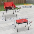 thumbnail image 2 of Resenkos Outdoor Barbecues Grill,2-in-1 Gas Camping Grill and Stove with 4 Detachable Legs-Red, 2 of 8
