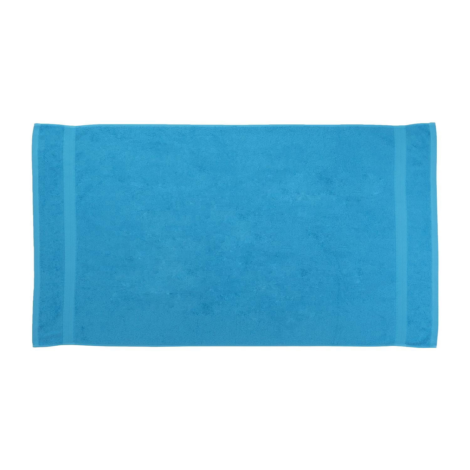 ELEGANI King Size 100% Cotton Loop Terry Beach Towel - 35 inch x 65 inch - Aqua Blue