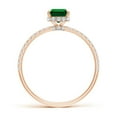 thumbnail image 2 of ANGARA Lab Grown 1 Ct Emerald-Cut Emerald Hidden Halo Classic Engagement Ring for Women in 14K Rose Gold (Size-7x5mm) | May Birthstone, Anniversary, Jewelry Gift for Women | Lab-Grown Emerald Ring, 2 of 9