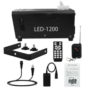 INSMART Fog Machine with 24 RGB LED Lights, 600W Smoke Machine With 13-Color LED Effects, Wired And Wireless Remote Control for Party, Wedding, DJ