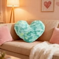 thumbnail image 6 of Heart Pillows, Love Heart Shaped Pillow, Small Cute Tie-dye Colorful Pillows for Gifts, Living Room Sofa Couch Decoration (Mint Green), 6 of 6
