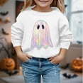 thumbnail image 2 of MUXiin Kids Halloween Sweatshirt Girls Boys Skeleton Pumpkin Ghost Toddler Shirt Crewneck Long Sleeve Graphic Top for 13-14 Years, 2 of 4