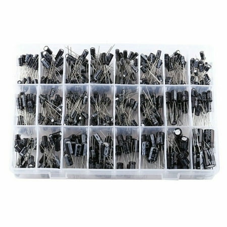 

500pc Radial Electrolytic Capacitor Assortment Kit 24 Value 0.1uF-1000uF 10V-50V