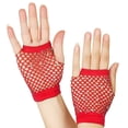 thumbnail image 2 of CFMIURAN Women's Short Fingerless Fishnet Gloves Stretchy Breathable Mesh for 80s Emo Goth Scene Party Accessories, 2 of 3