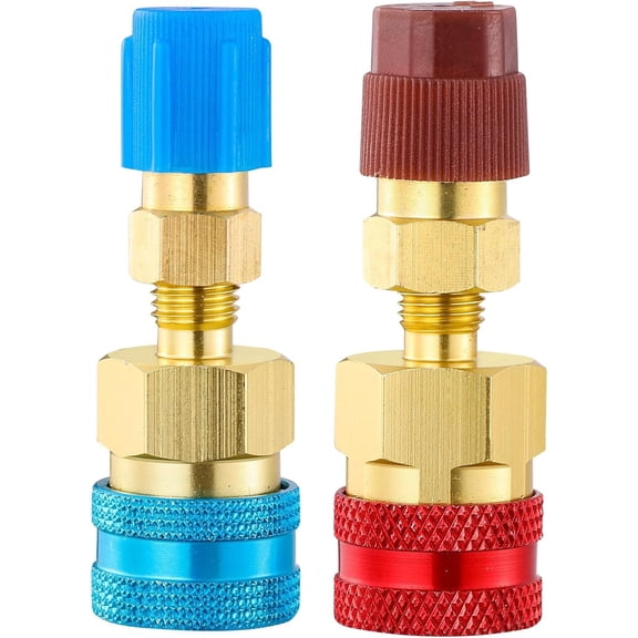 Professional R1234yf to R134a Adapter Kit, Quick Connect & Leak-Proof for Car AC Refrigerant Recharging, Compatible with Most Vehicles, Ideal for DIY & Professional AC Service