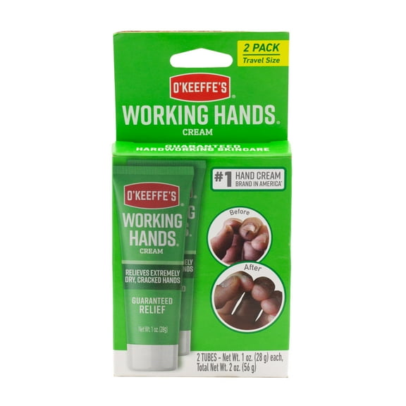 O'Keeffe's Working Hands Moisturizing Hand Cream, 1 Ounce, Twin Pack
