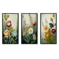 thumbnail image 2 of Designart "Painted Wildflowers in Bloom IV" Floral Bouquet Framed Wall Art Set Of 3 - Cream Traditional Frame Gallery Set For Office Decor, 2 of 6