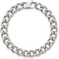 thumbnail image 4 of Chisel Stainless Steel Polished Curb Bracelet - 8.5", 4 of 7