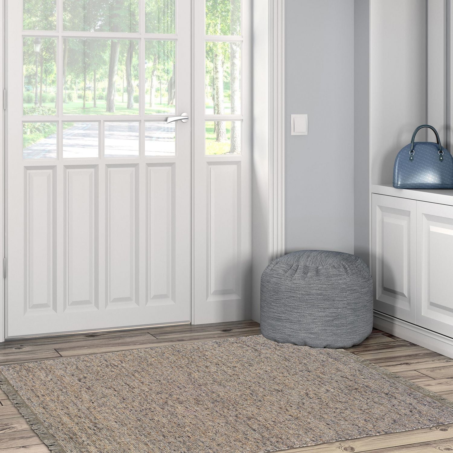 Verginia Berber Dark & Natural 3 ft. 6 in. x 5 ft. 6 in. Accent Rug