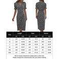 thumbnail image 2 of Vestido A Media Pierna Vestido bohemio de mujer de manga corta floral Hi-Low Hem Split Beach Dress (Negro XXL) Ygjytge para Mujer Negro T 24, 2 of 6