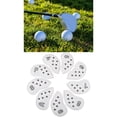 thumbnail image 4 of 9x Deluxe Golf Club Iron Headcover Set Head Cover Protection Guard 4-9,P,S,A Blanco shamjiam Cubierta de cabeza de hierros de golf, 4 of 7