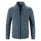 thumbnail image 1 of Suéter grueso de talla grande con forro polar para otoño e invierno, cárdigan de cuello alto, suéter casual coreano, abrigo para hombre, 1 of 5
