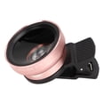 thumbnail image 3 of Lente para teléfono 2 en 1 HD profesional con clip universal, gran angular de 0,45X, lente macro de 12,5X para teléfono móvil y tableta, color oro rosa, 3 of 12