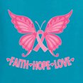 thumbnail image 5 of Wild Bobby, Butterfly Pink Ribbon Faith Hope Love, Breast Cancer Awareness, Men Graphic Tee, Light Turquoise, Large, 5 of 5