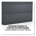 thumbnail image 2 of Alera Lateral File, 5 Legal/Letter/A4/A5-Size File Drawers, Charcoal, 42" x 18.63" x 67.63", 2 of 7