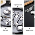 thumbnail image 3 of Niceauty 6Pcs Curved Handle Stainless Steel Forks Assorted Colors for Home and Restaurant Use, 3 of 5