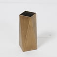 thumbnail image 1 of Tage Vase en Métal Géométrique en Or, 1 of 1