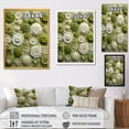 thumbnail image 4 of Designart "Green Floral Tiles in Botanical Design I" Abstract Framed Wall Art - Modern White Abstract Botanicals Entryway Framed Wall Art Print, 4 of 6