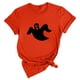 thumbnail image 4 of Camiseta estampada informal de Halloween para mujer, cuello redondo, manga corta, Tops Fridja  gope3736, 4 of 9
