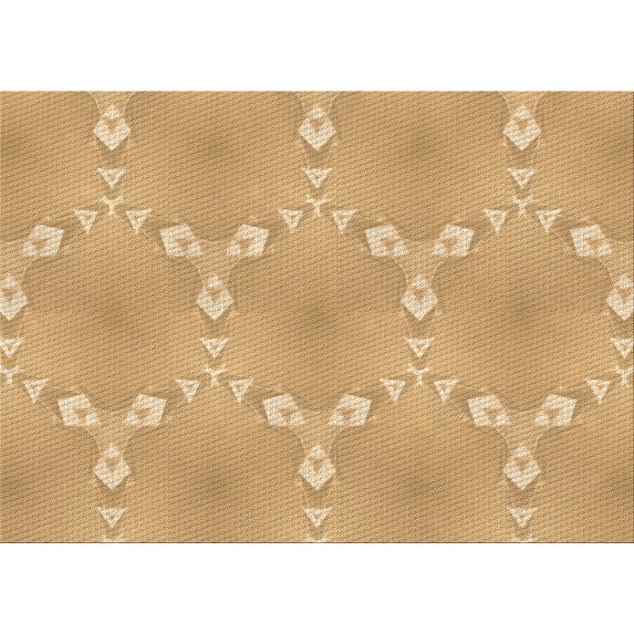 Ahgly Company Indoor Rectangle Patterned Yellow Orange Area Rugs, 2' x 5'