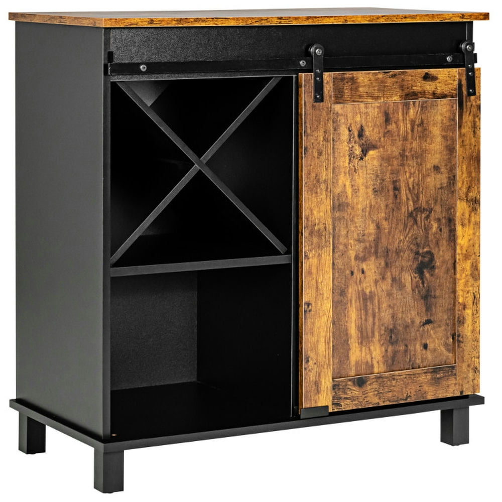 Finihen Kitchen Storage Cabinet, Buffet Sideboard, Industrial Storage Cabinet with Sliding Barn Door, for Dining Room, Kitchen, Living Room, Rustic Brown Finihen Kitchen Storage Cabinet, Buffet Sideboard, Industrial Storage Cabinet with Sliding Barn Door, for Dining Room, Kitchen, Living Room, Rustic Brown