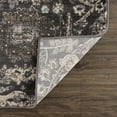 thumbnail image 5 of Hauteloom Owatonna Rustic Farmhouse Traditional Floral Medallion Carpet for Living Room, Bedroom, Dining Room - Boho Vintage Oriental Damask Area Rug - Dark Brown, Grey, Black, Cream 4'3" x 5'7", 5 of 20